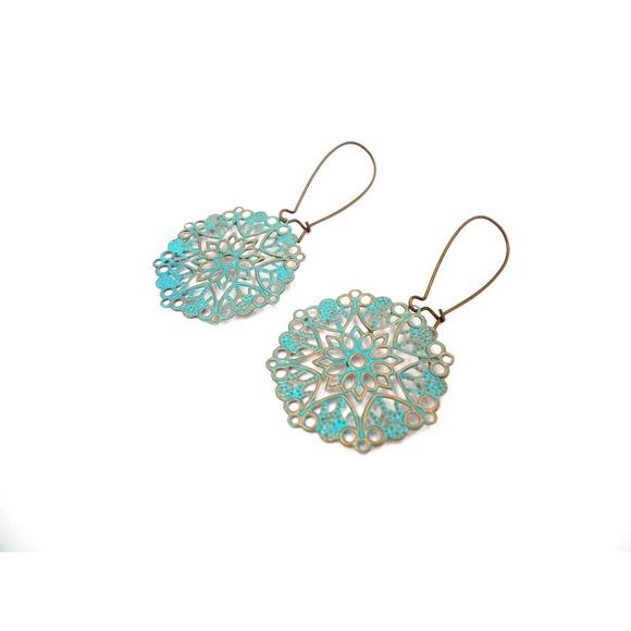 Turquoise Earrings Handmade Jewelry - Picture 1 of 1